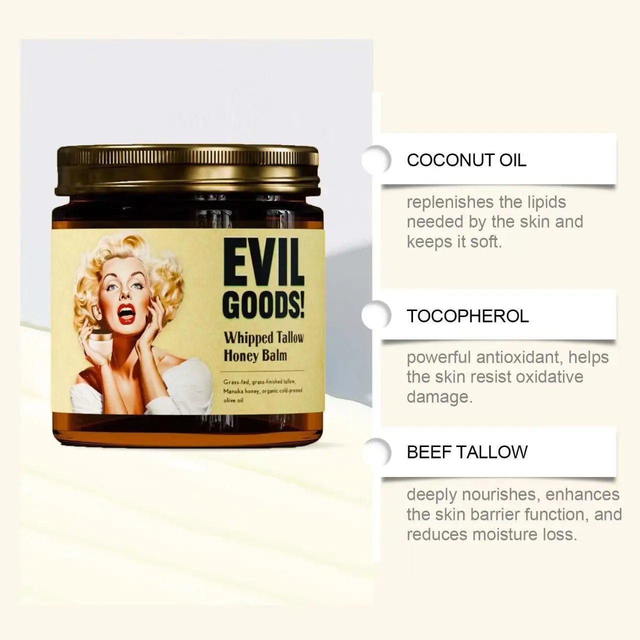 Evil GOODS – Whipped Tallow Honey Balm - VitaFizz