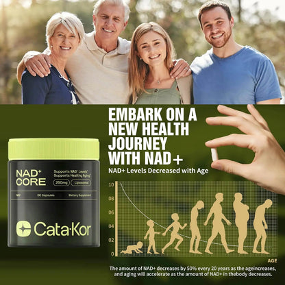 Cata - Kor NAD+ Boost – Anti - Aging & Energy, 60 Caps - VitaFizz