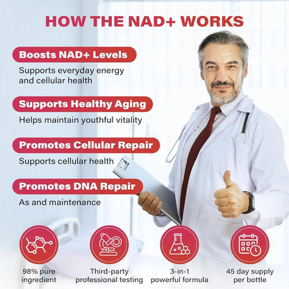 Zooone NAD+ Booster – NR & Resveratrol for Energy & Anti - Aging– 30 Packets - VitaFizz